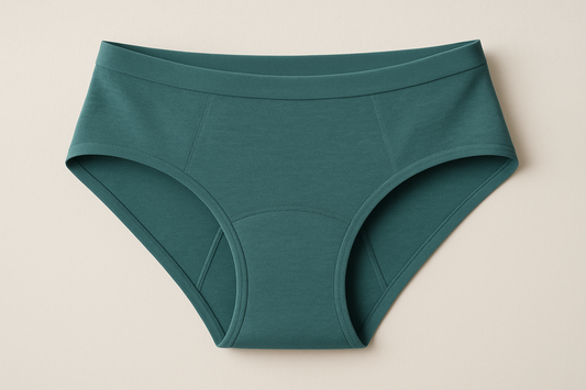 Teen period underwear Hipster Teal in Color size Small